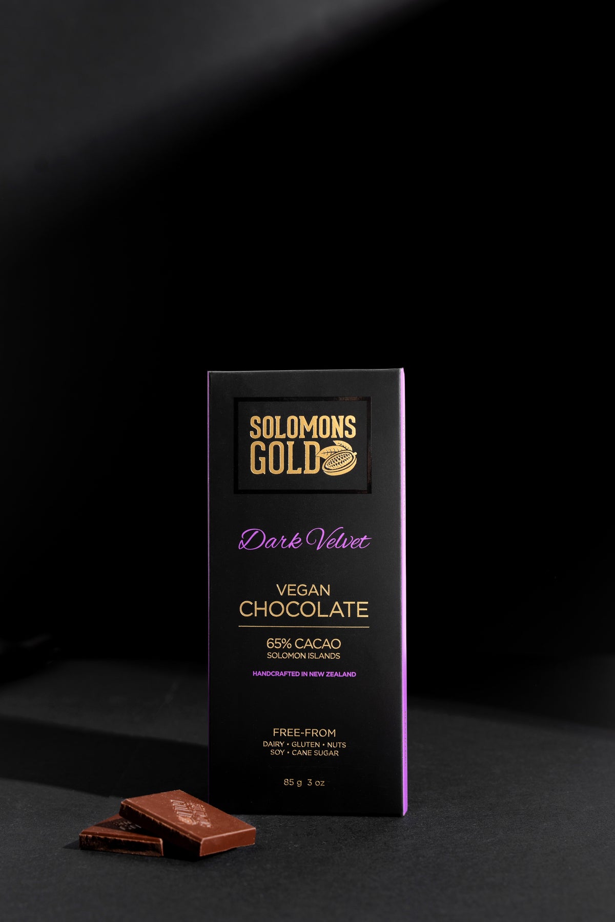 Dark Velvet 65% Chocolate Bar Box - 85g x 12