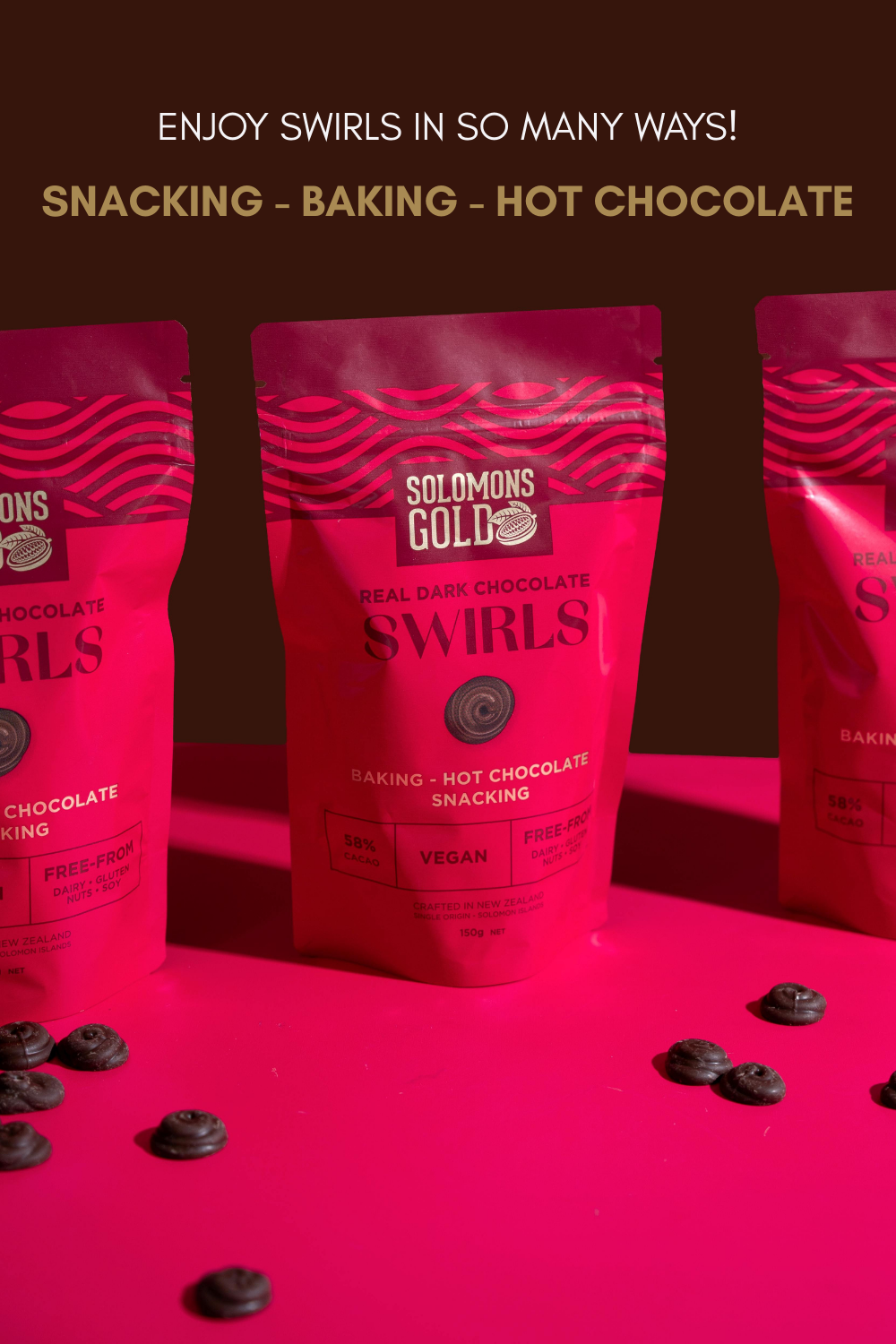 Dark Chocolate Swirls 58% - get 2 for the price of 1 - while stocks last!