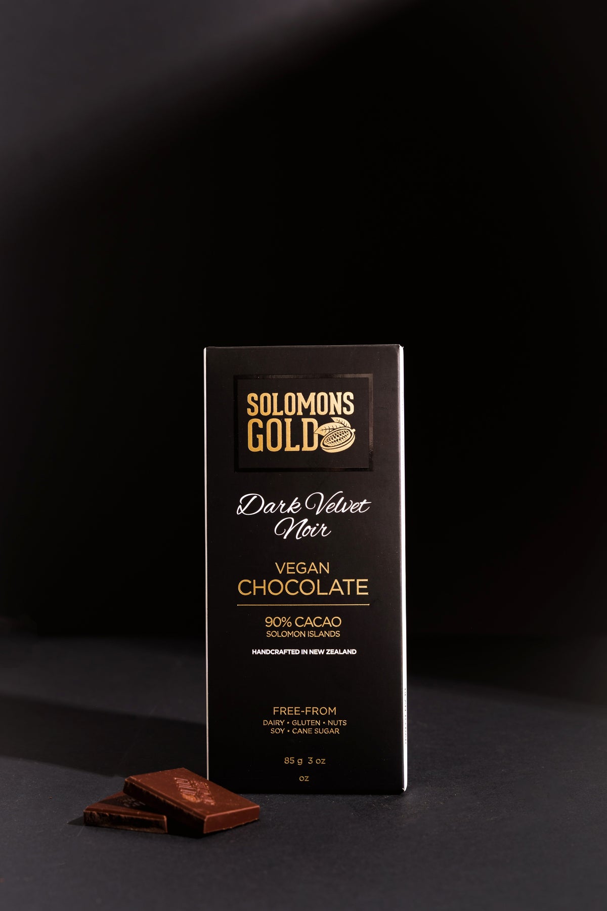 Dark Velvet Noir 90% Chocolate Bar Box - 85g x 12