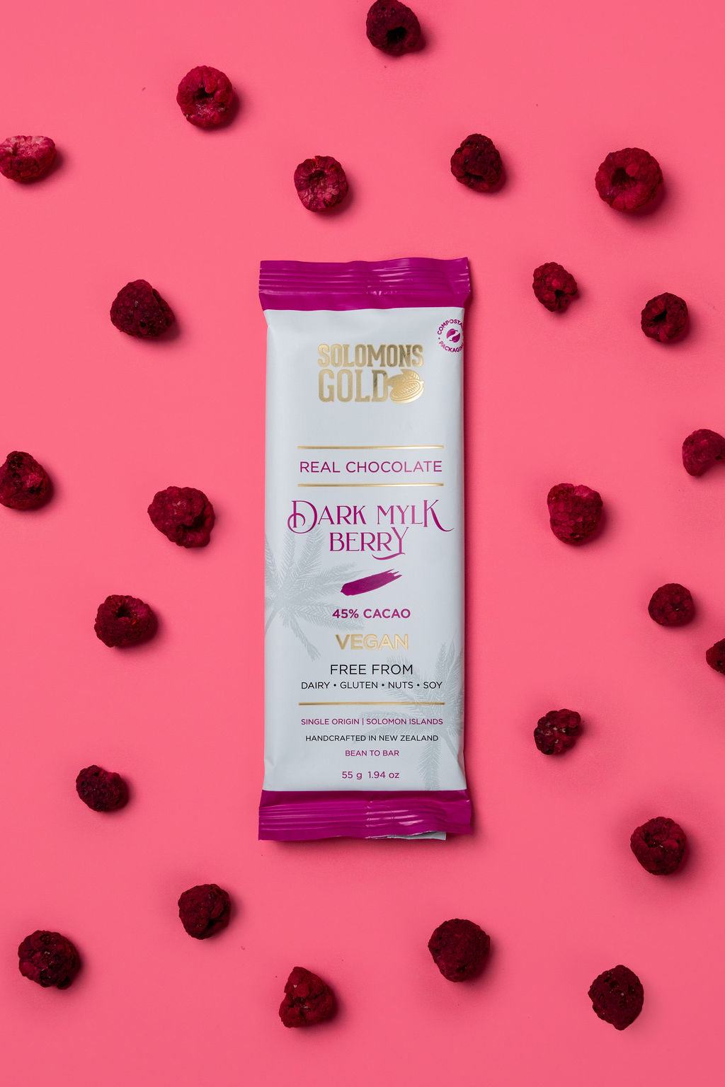 Dark Mylk Berry 45% Chocolate Bar - 55g
