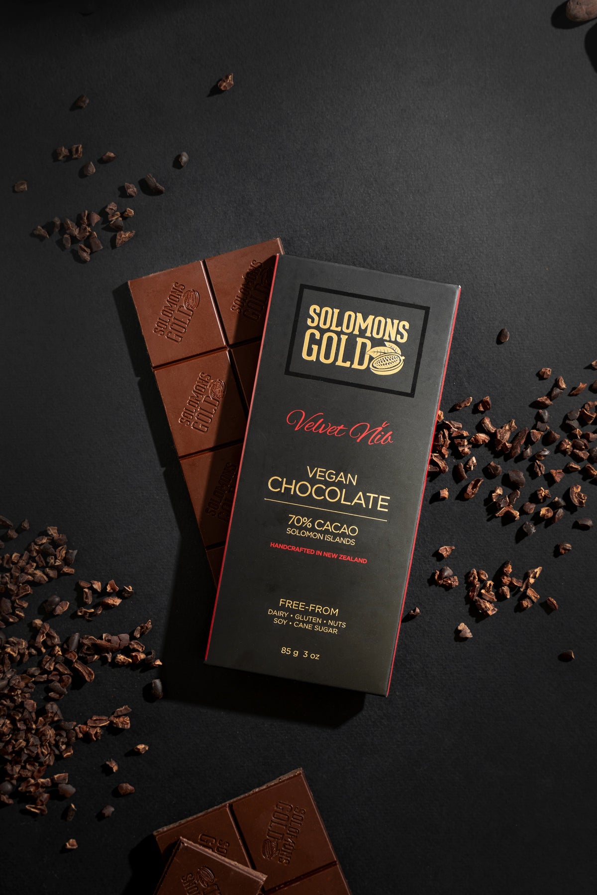 Velvet Nib 70% Chocolate Bar Box - 85g x 12