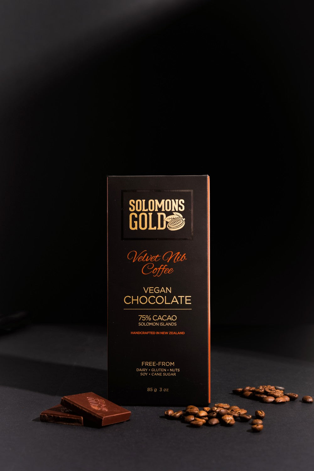 Velvet Nib Coffee 75% Chocolate Bar Box - 85g x 12